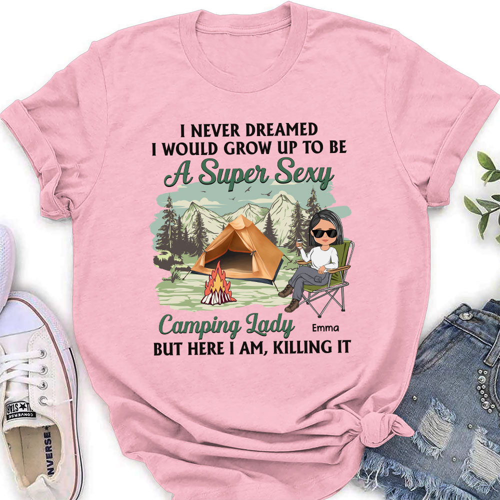 Camping Lady 3 - Personalized Custom Women's T-shirt