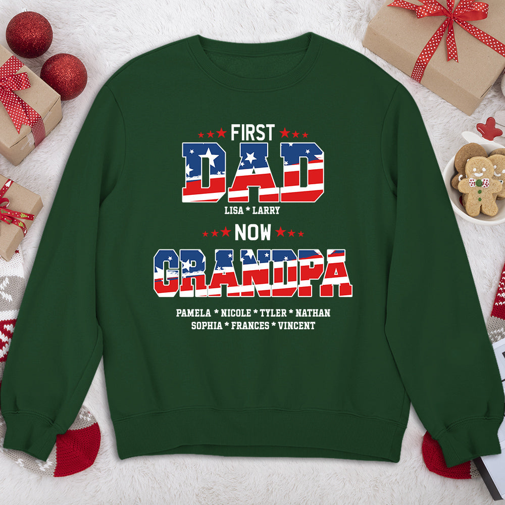 First Dad Now Papa - Personalized Custom Shirt