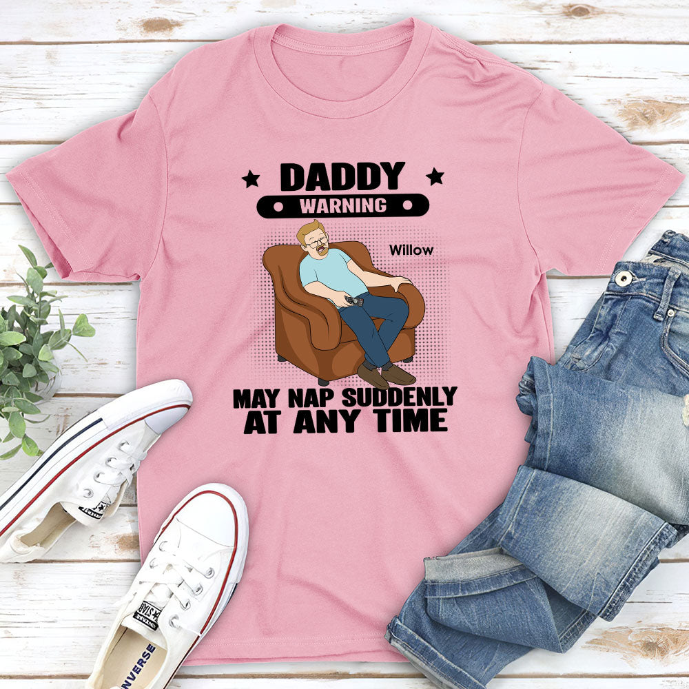 Grandpa Warning May Nap - Personalized Custom Shirt