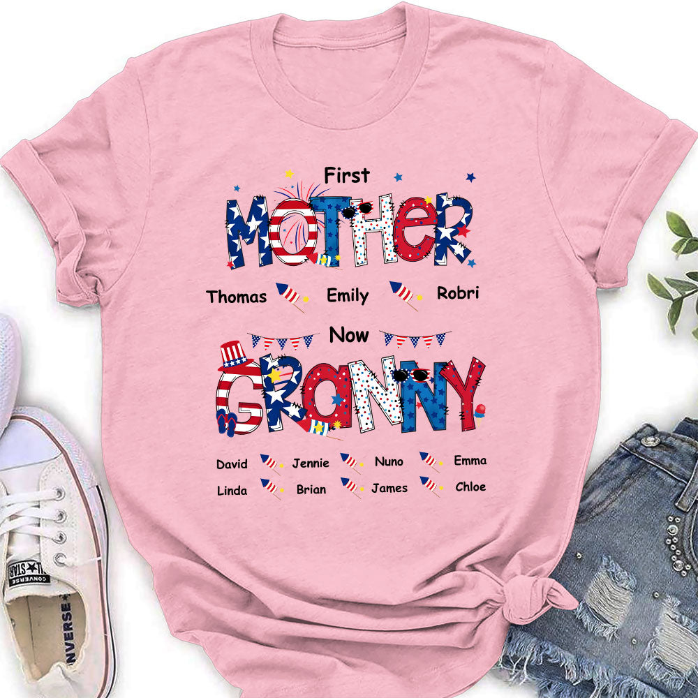 Happiness Is Being A Mom - Personalized Custom Women's T-shirt