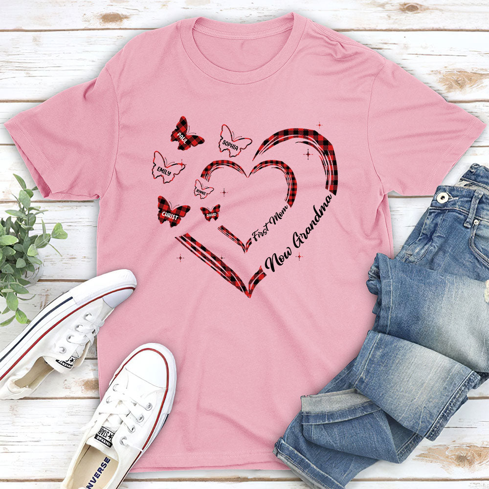 First Mom Now Grandma - Personalized Custom Unisex T-shirt