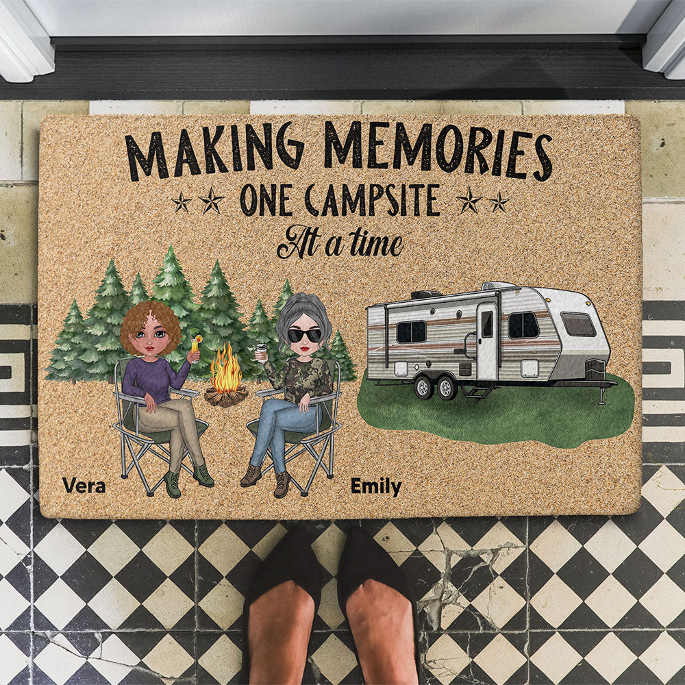 Camping Partners For Life - Personalized Custom Doormat