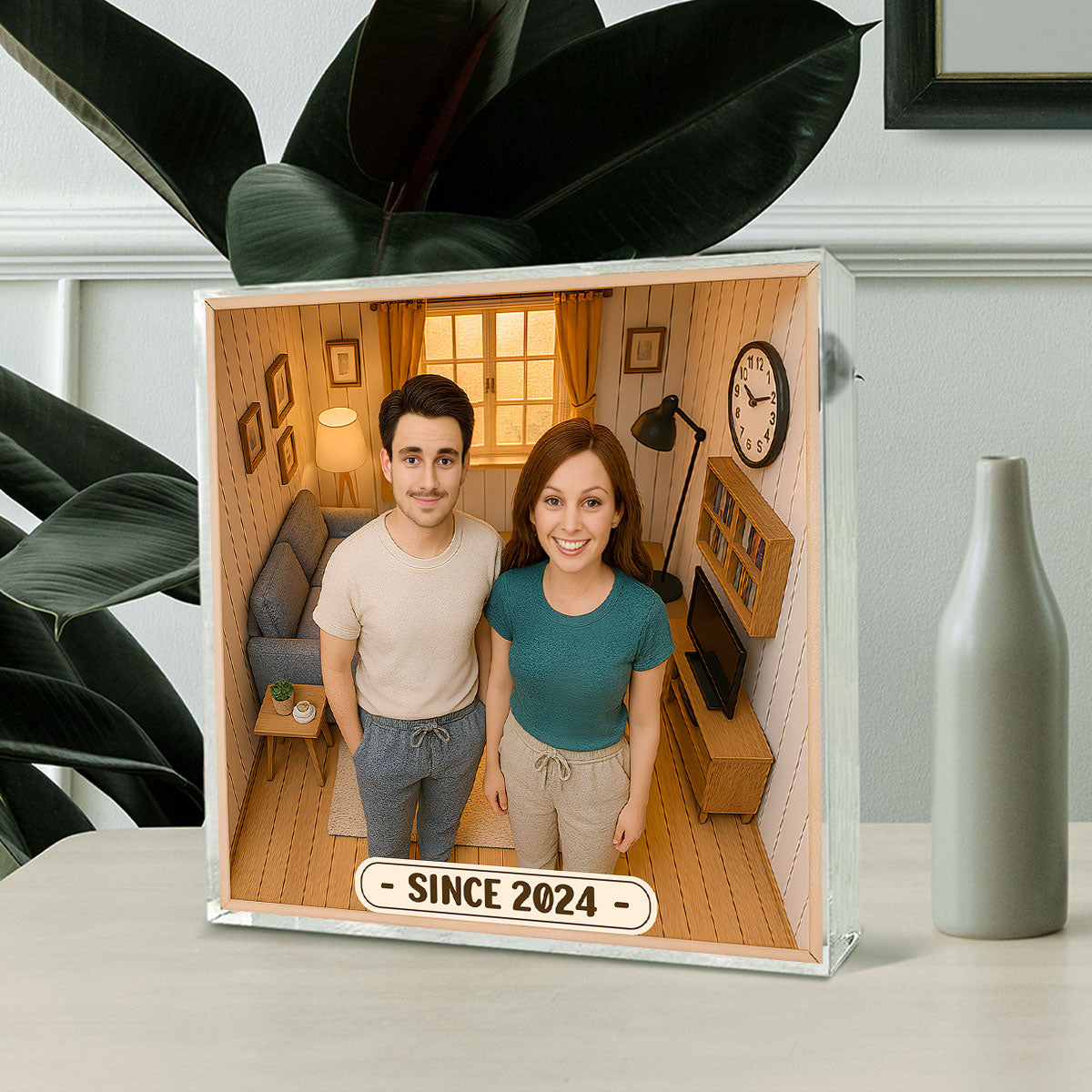 Our Home Romantic - Personalized Custom Acrylic Plaque