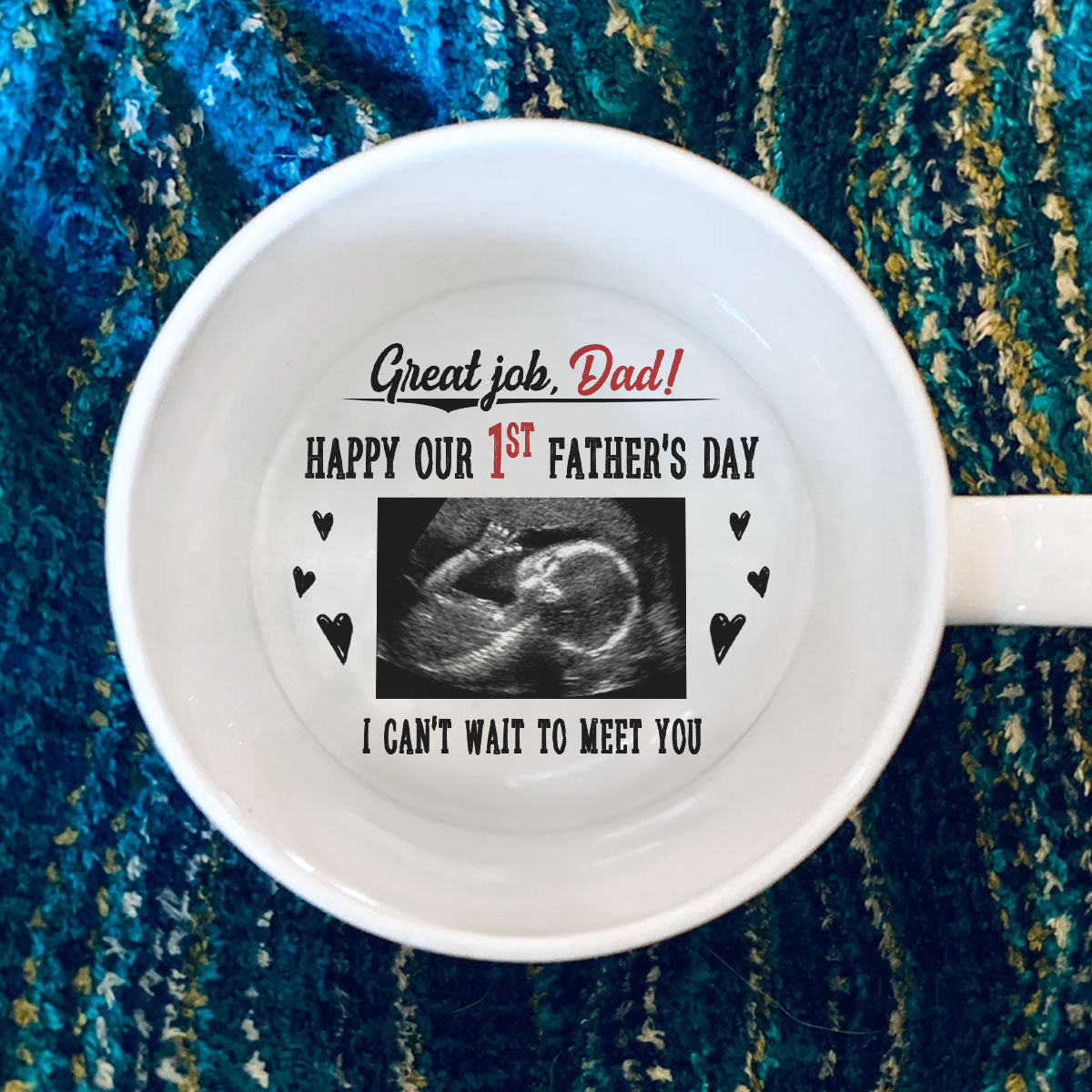 First Father Day - Personalized Custom Hidden Message Mug