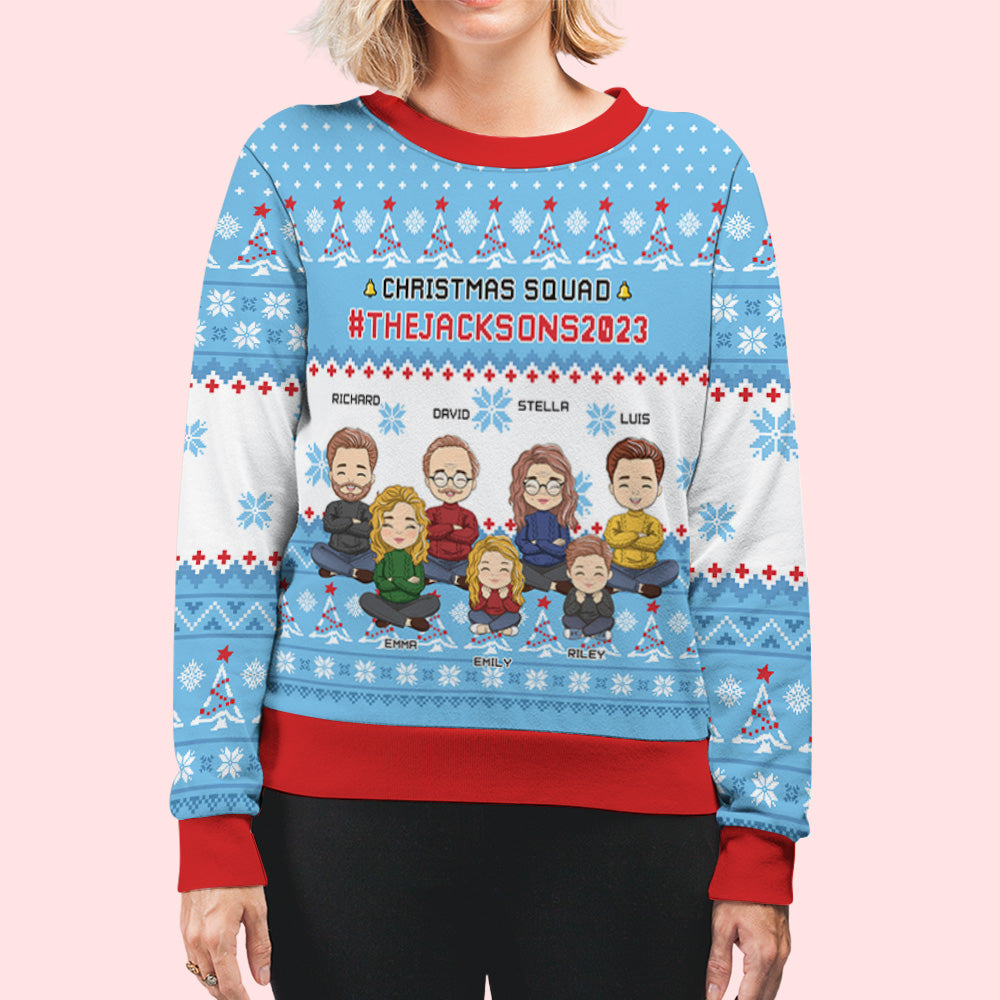 Family Squad - Personalized Custom All-Over-Print Sweatshirt