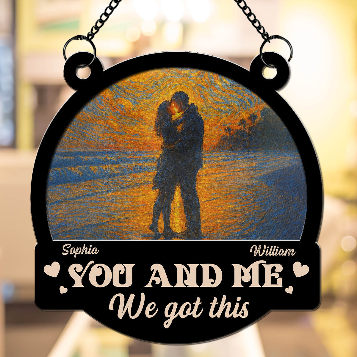 Surrounded By Stars - Personalized Custom Suncatcher