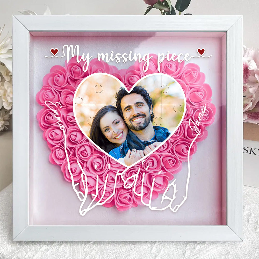My Missing Piece - Personalized Custom Flower Shadow Box