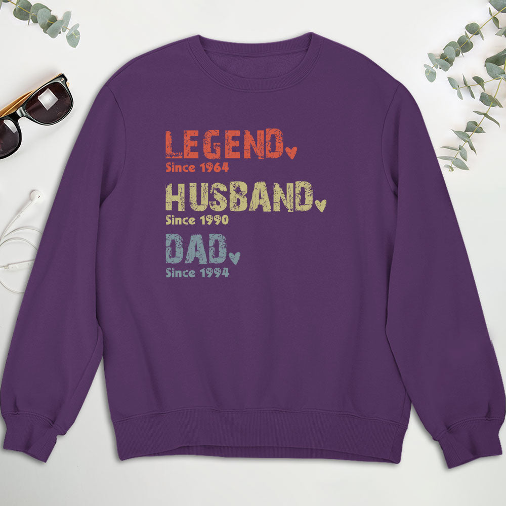 Legend, Husband, Dad, Grandpa - Personalized Custom Shirt