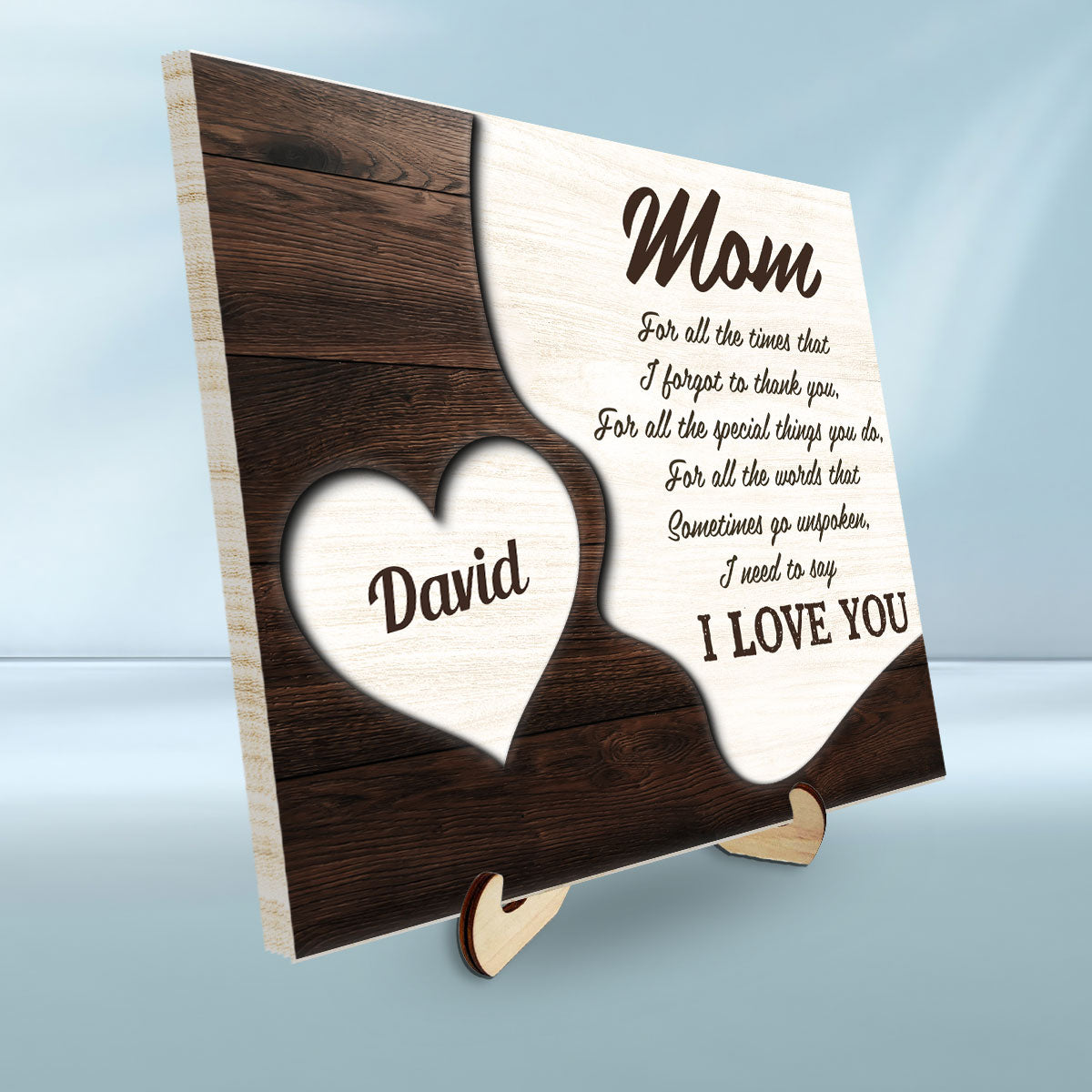 For All The Times We Forgot To Thank You - Personalized Wooden Plaque
