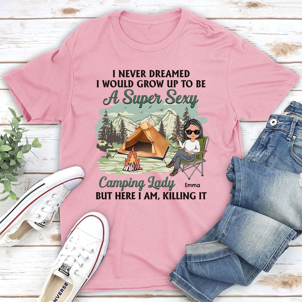 Camping Lady 3 - Personalized Custom Unisex T-shirt