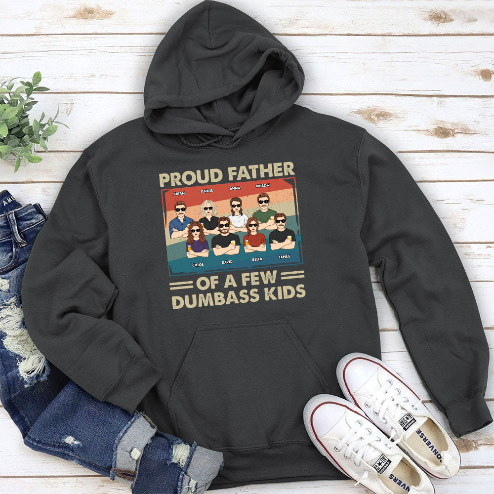Proud Father Of A Few - Personalized Custom Hoodie