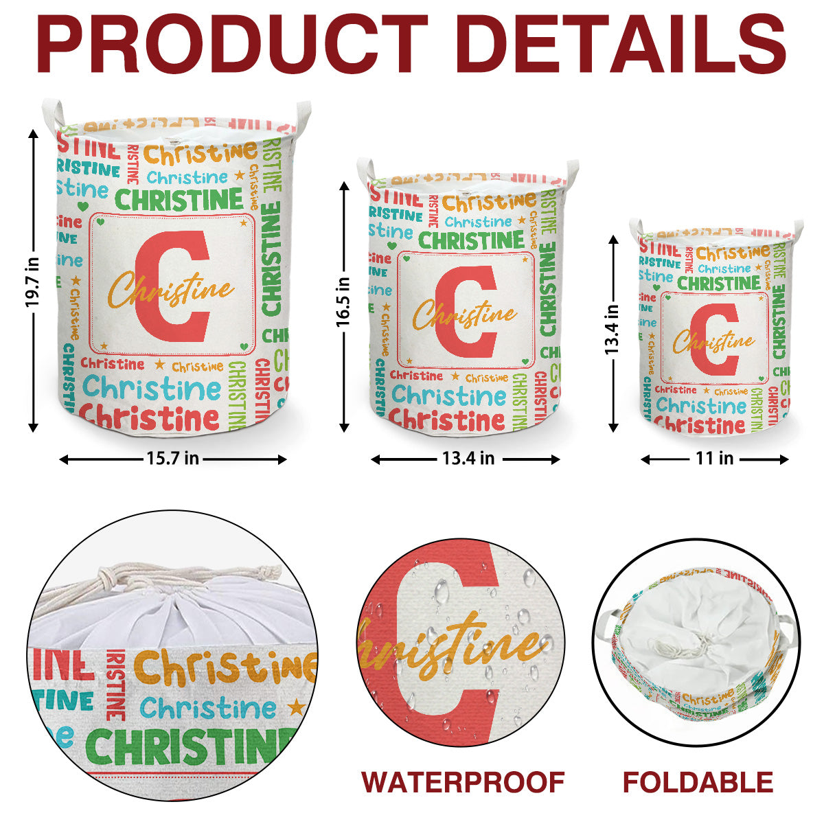 Color Burst - Personalized Custom Laundry Basket