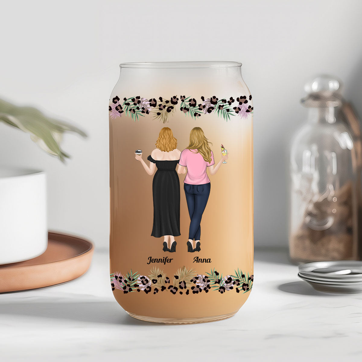 Badass Granddaughter - Personalized Custom Glass Can
