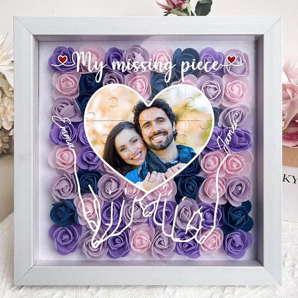 My Missing Piece - Personalized Custom Flower Shadow Box