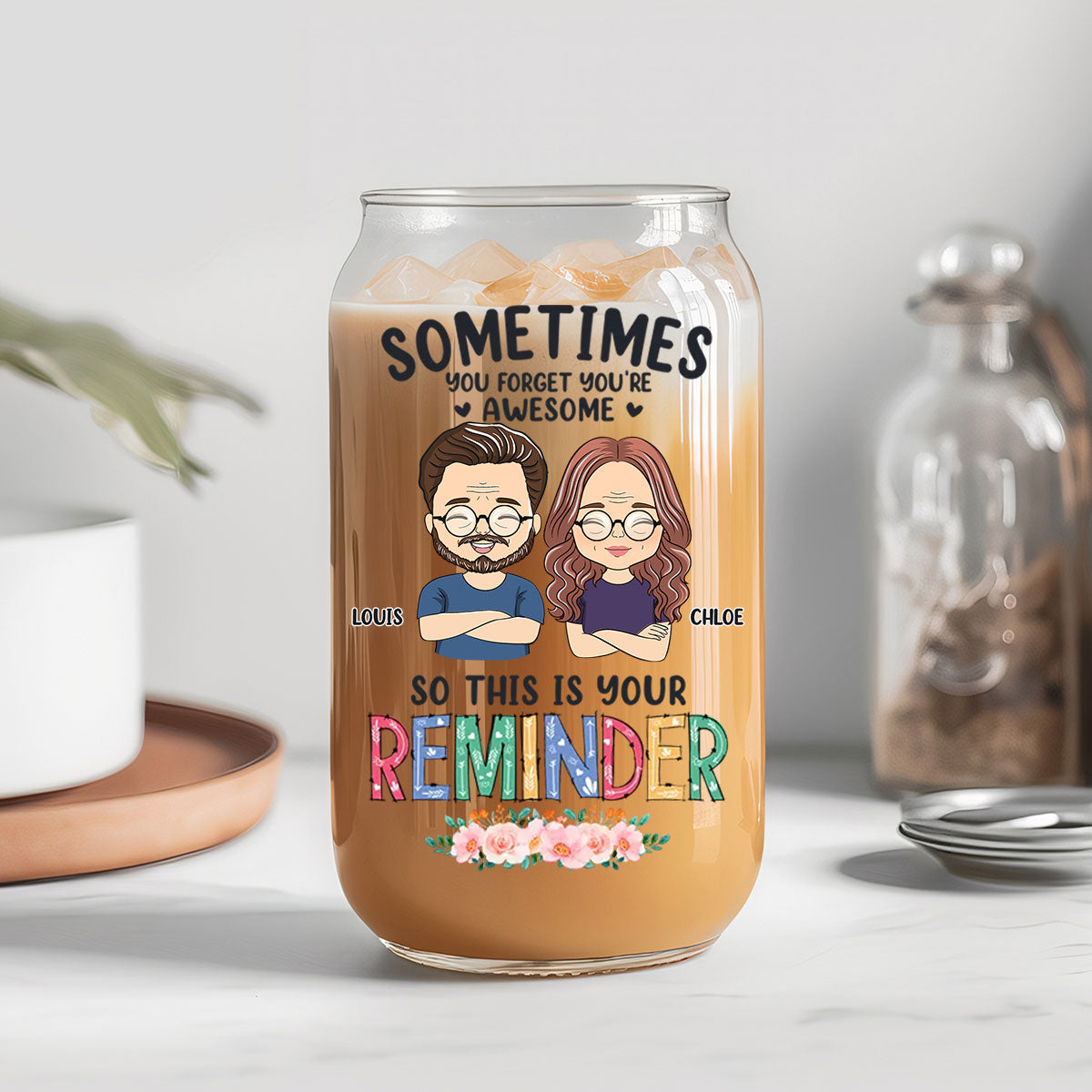 Thanks For Being My Unpaid Therapist - Personalized Custom Glass Can