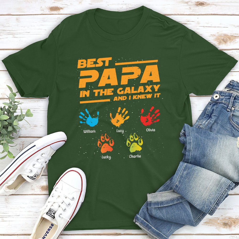 Best Dad In The Galaxy - Personalized Custom Shirt