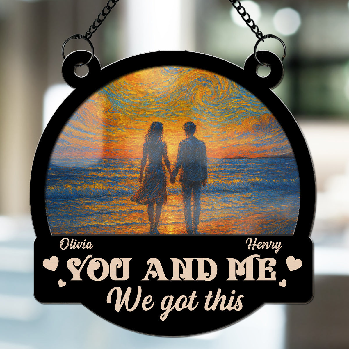 Surrounded By Stars - Personalized Custom Suncatcher