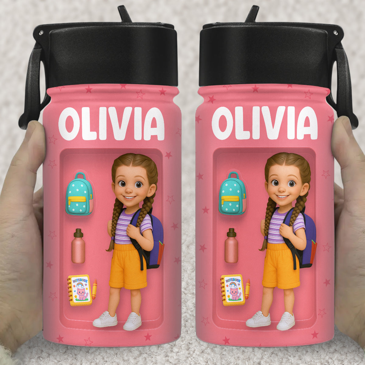 Back To School - Personalized Custom Kids Water Bottle