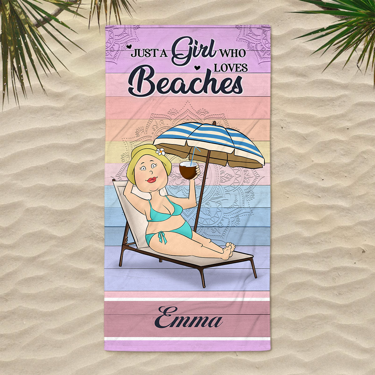 Summer At The Beach - Personalized Custom Beach Towel