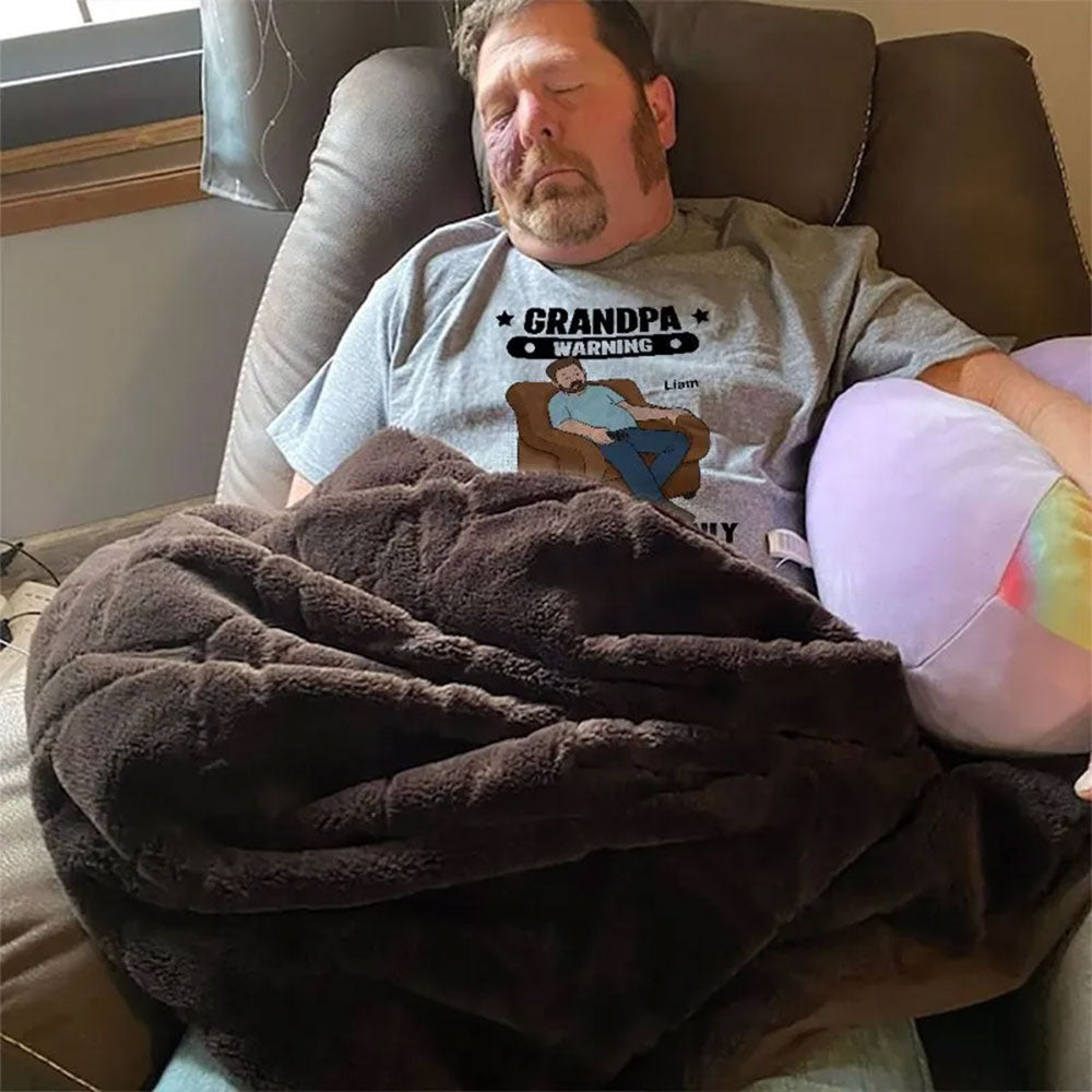 Grandpa Warning May Nap - Personalized Custom Shirt