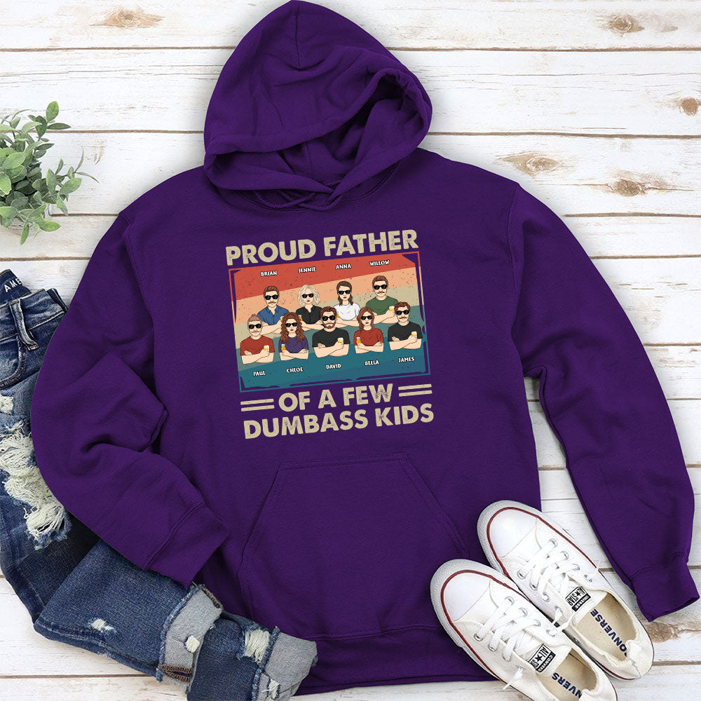Proud Father Of A Few - Personalized Custom Hoodie