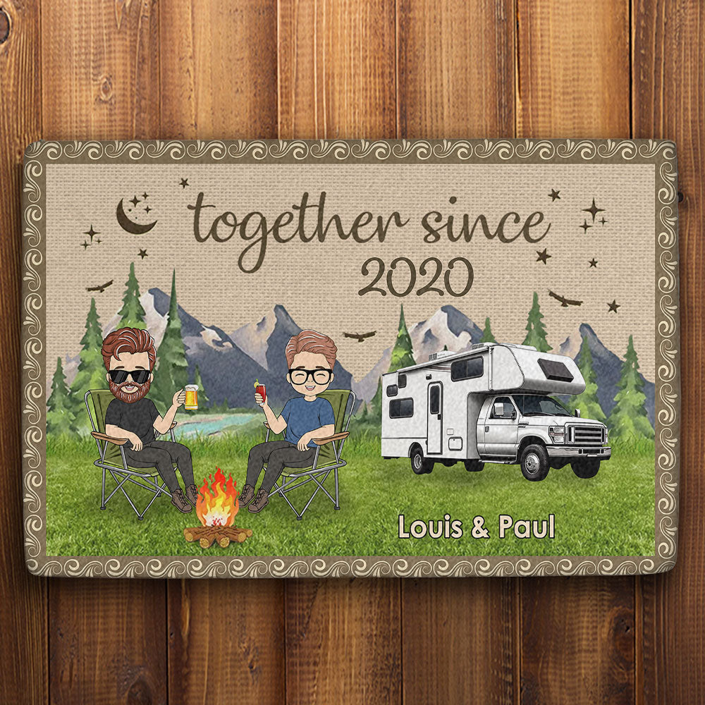 We Built A Life We Love - Personalized Custom Doormat