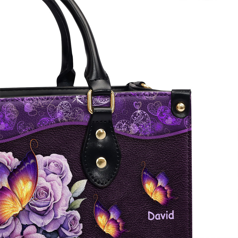 Grandma Butterfly - Personalized Custom Leather Bag