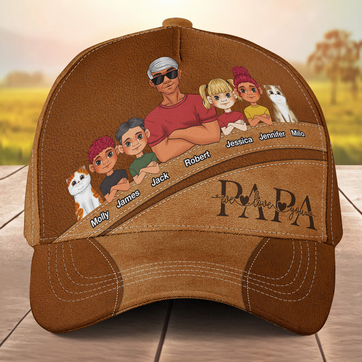 Dad We Love You - Personalized Classic Cap