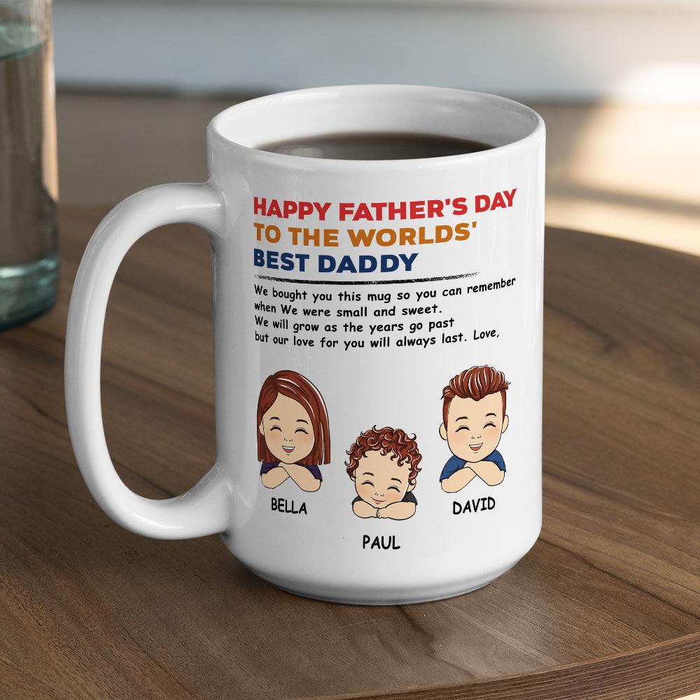 Daddy Happy Fathers Day - Personalized Custom Coffee Mug