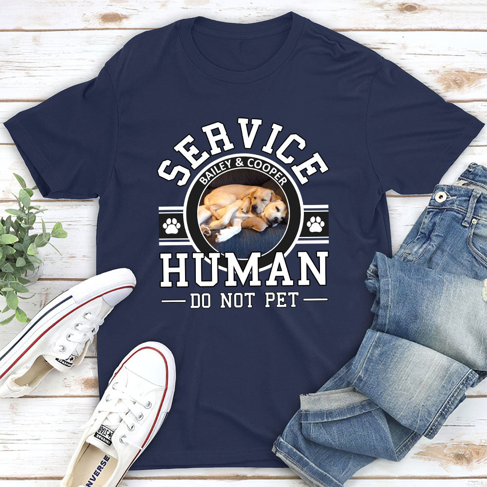 Dog Service Human Logo - Personalized Custom Unisex T-shirt