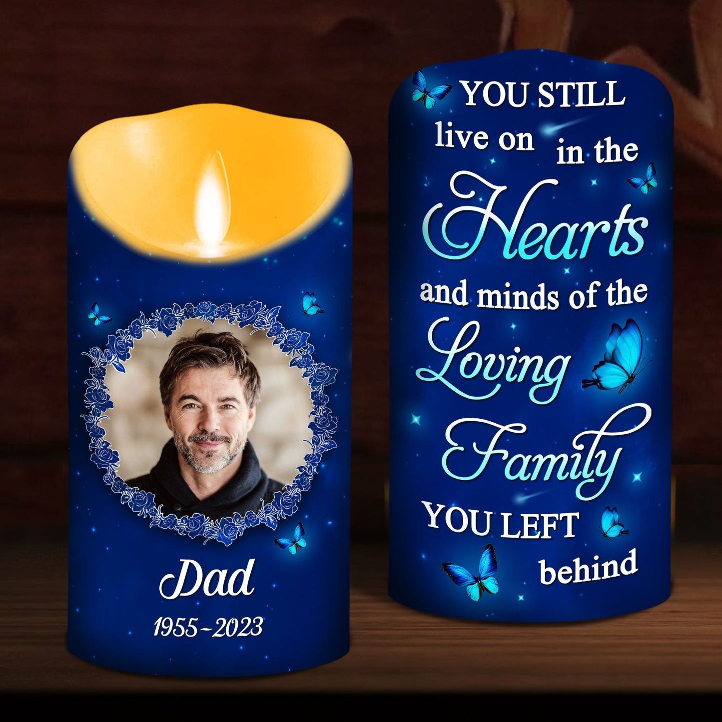 Hearts And Minds - Personalized Custom LED Candle