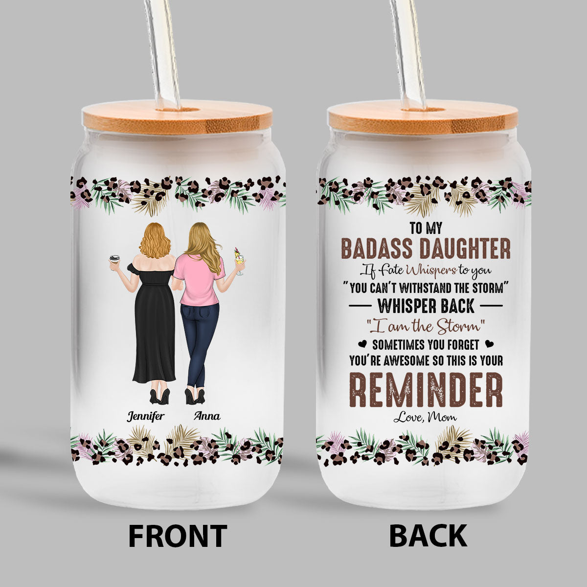 I Am The Storm - Personalized Custom Glass Can