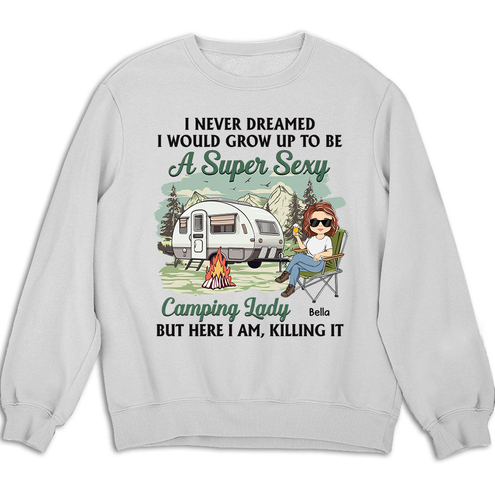 Camping Lady 3 - Personalized Custom Sweatshirt