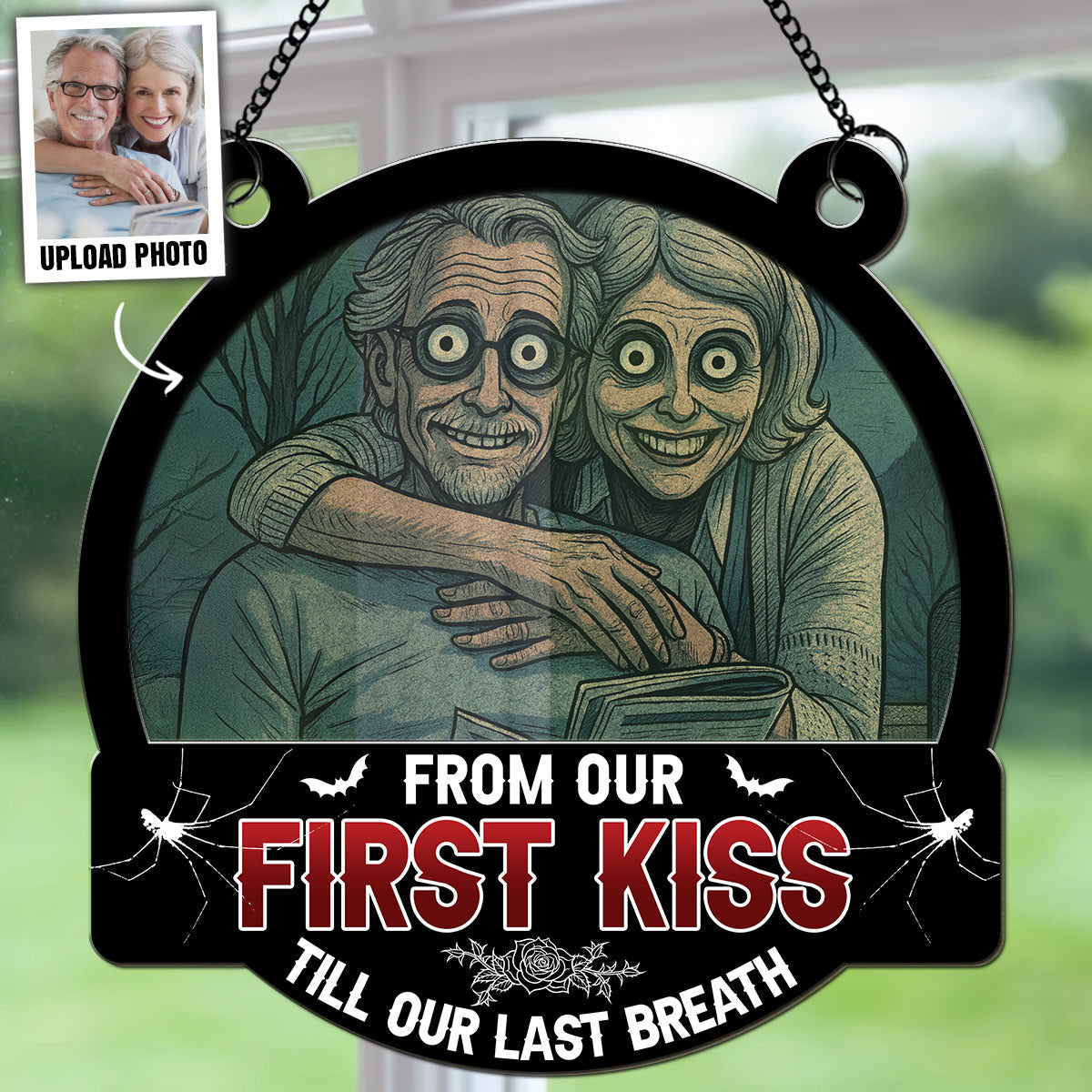 Till Our Last Breath Halloween - Personalized Custom Suncatcher