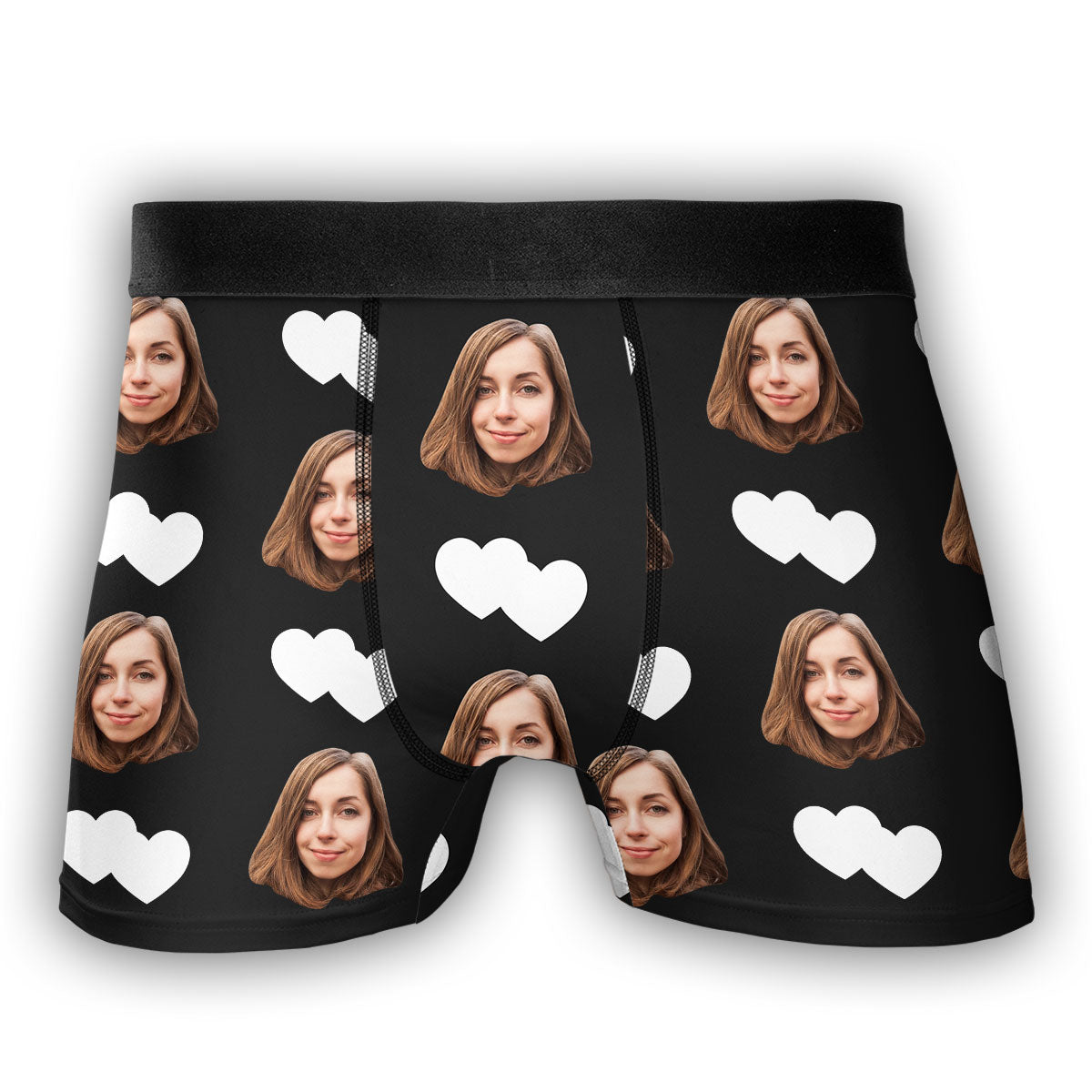 Love Heart - Personalized Photo Men's Boxer Briefs