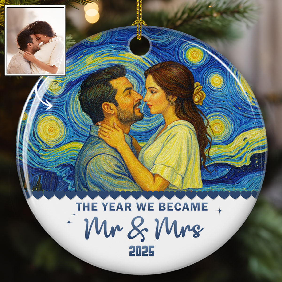 The Year Our Journey Began - Personalized Custom Ceramic Ornament