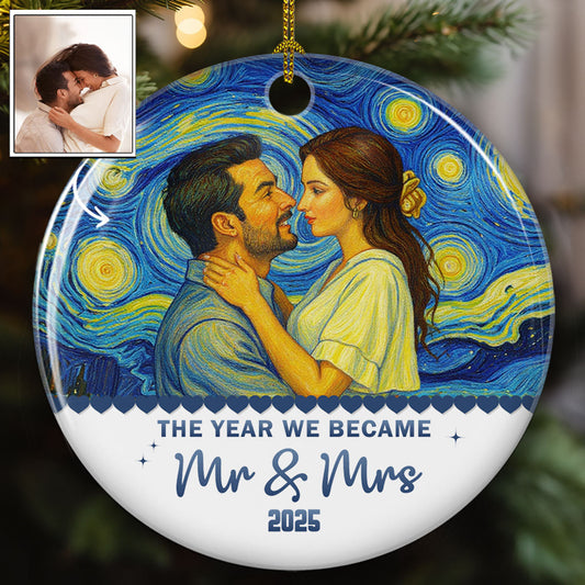 The Year Our Journey Began - Personalized Custom Ceramic Ornament