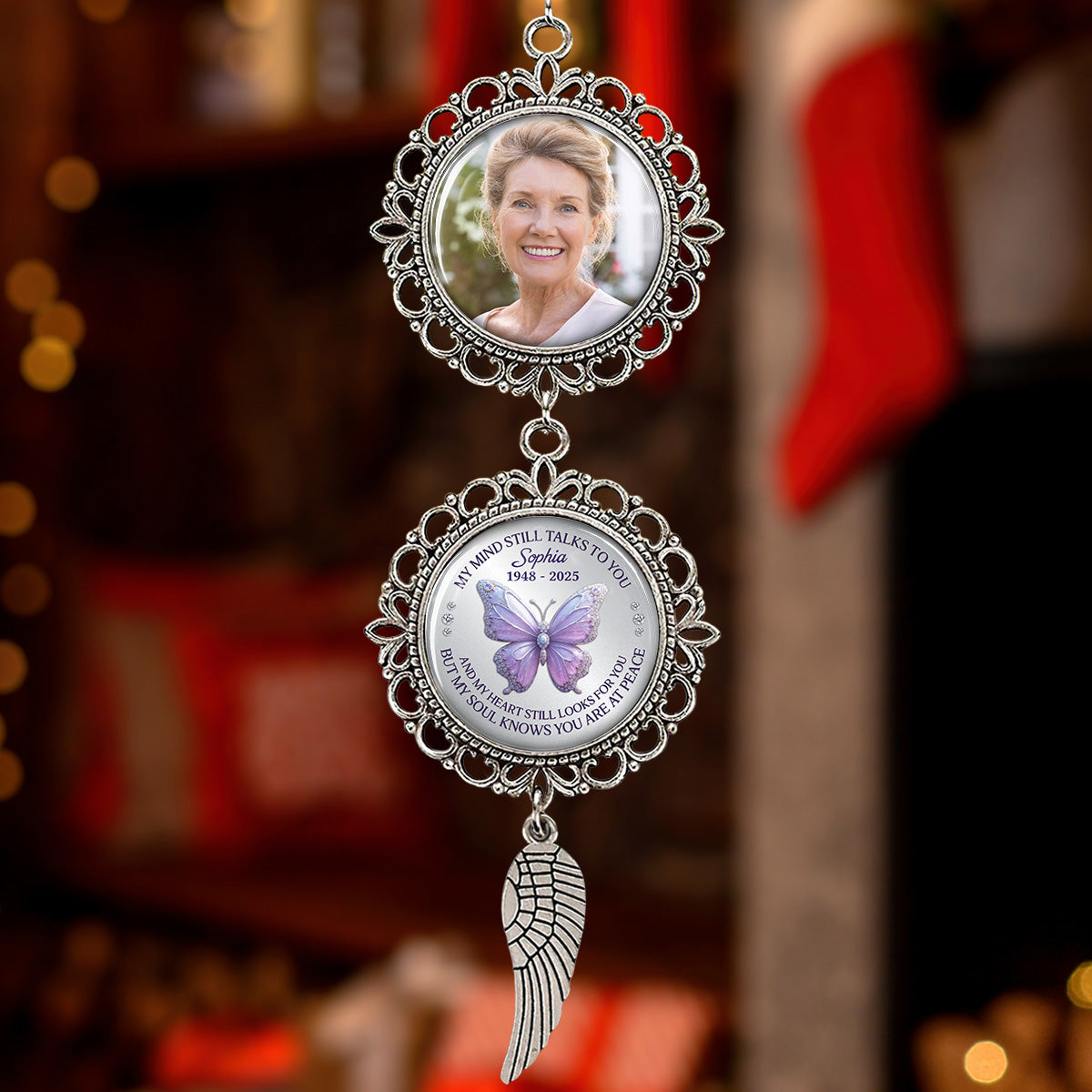 My Mind Still Talks To You - Personalized Custom Charming Ornament