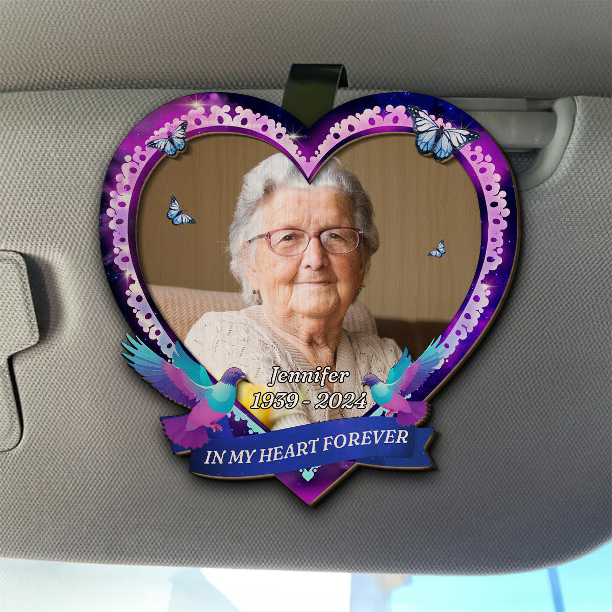 My Love Is In Heaven - Personalized Custom Car Visor Clip