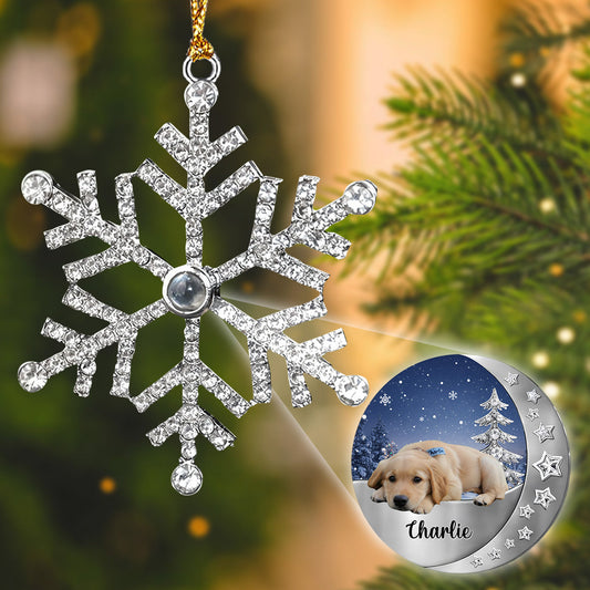 Beside You - Personalized Custom Photo Snowflake Projection Ornament