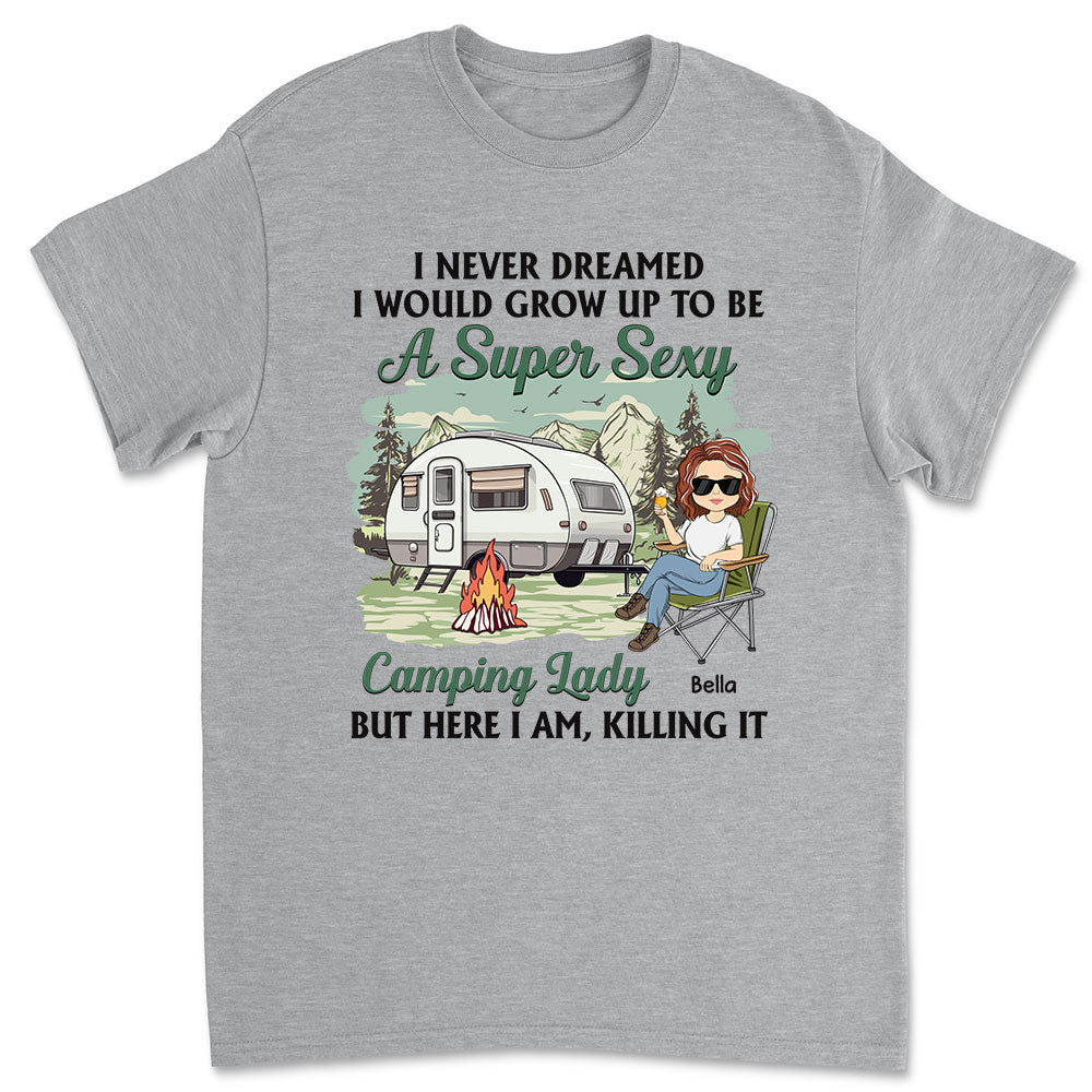 Camping Lady 3 - Personalized Custom Unisex T-shirt