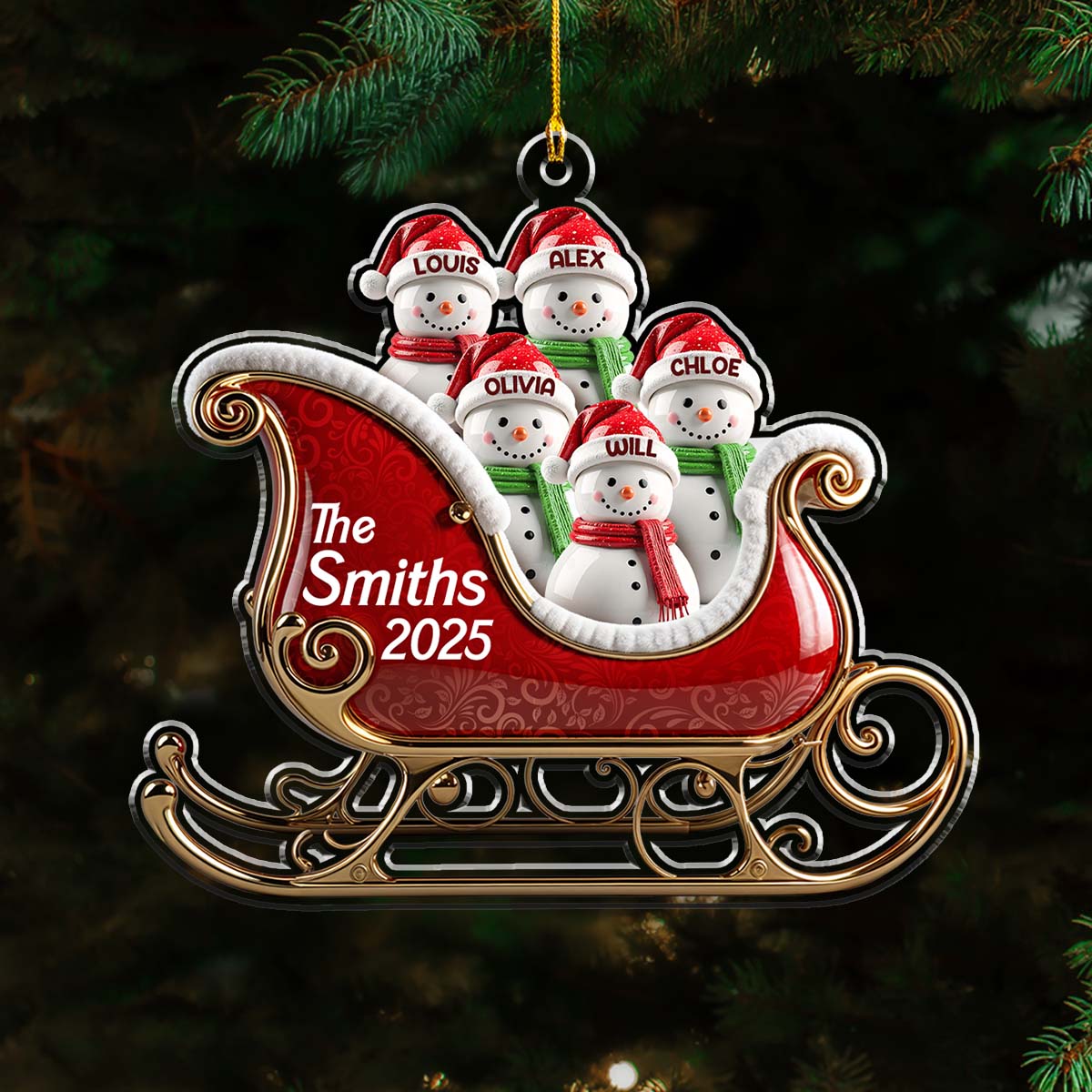 Snow Squad - Personalized Custom Acrylic Ornament