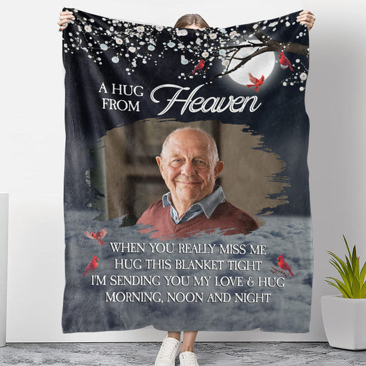 A Hug From Heaven - Personalized Custom Fleece Blanket