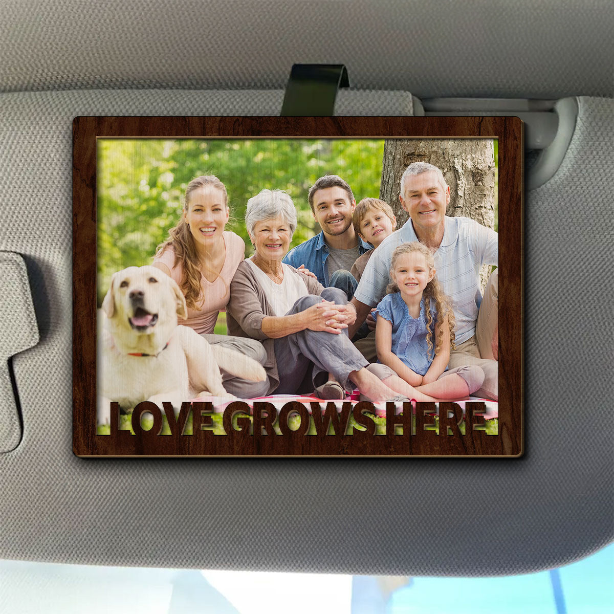 Love Grow Here - Personalized Custom Car Visor Clip