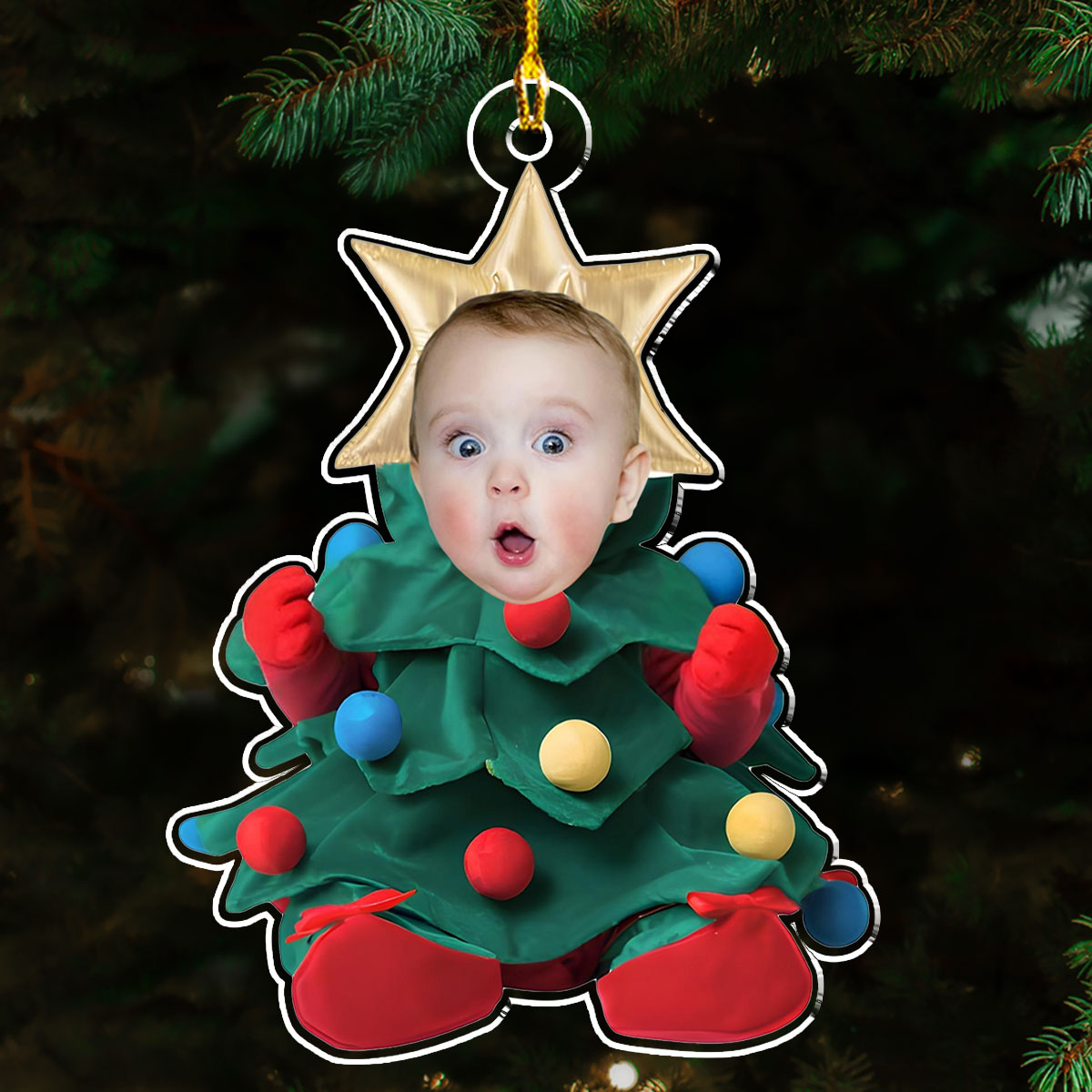 Baby Christmas Tree - Personalized Custom Acrylic Ornament