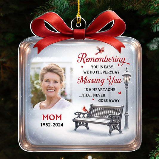 Cardinals Winter Memorial - Personalized Custom Acrylic Ornament