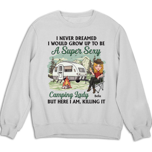 Camping Lady - Personalized Custom Sweatshirt