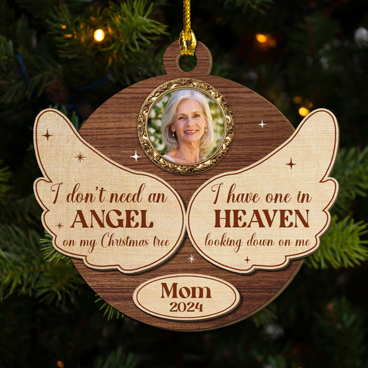 Angel In Heaven - Personalized Custom 2-layered Wood Ornament