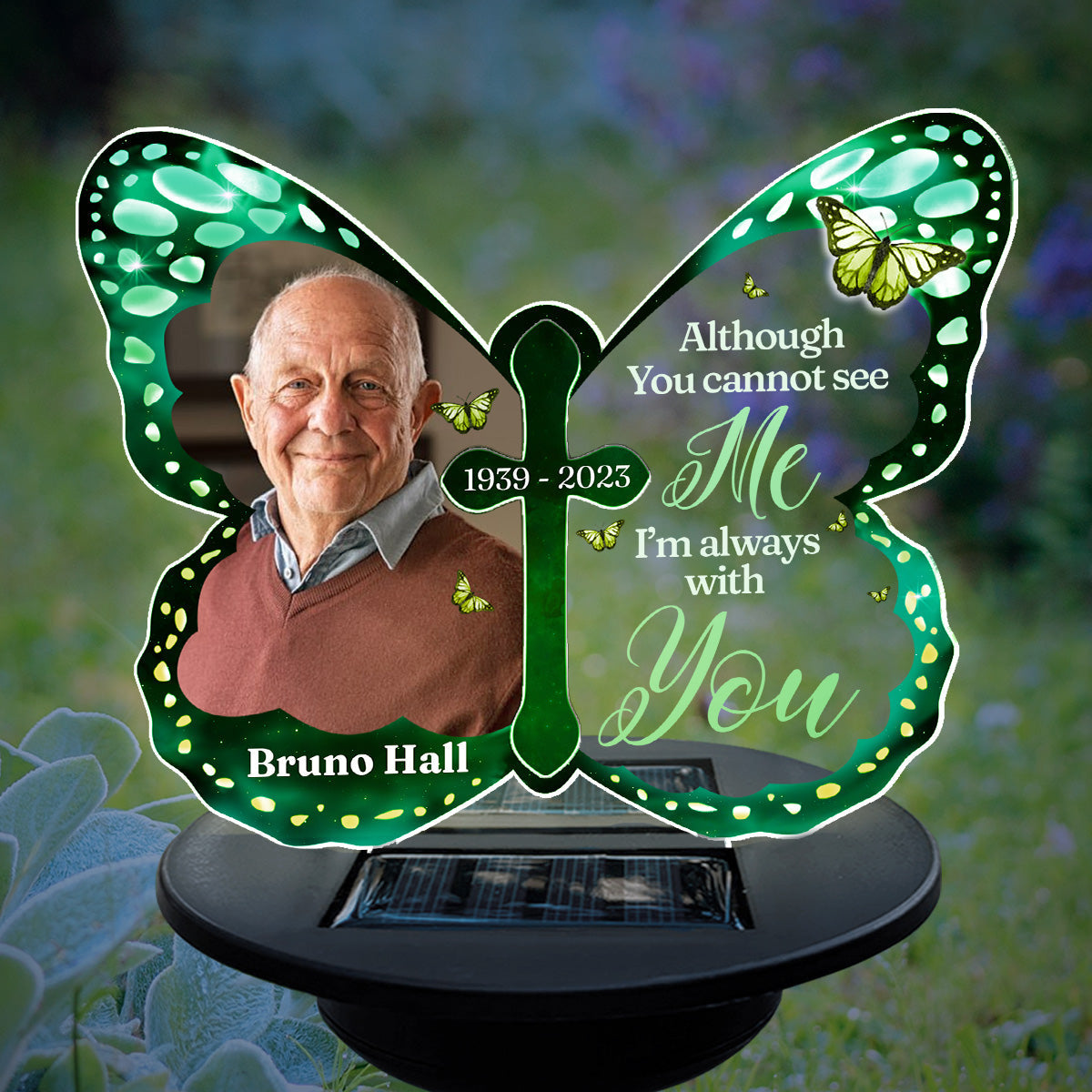 Custom Photo Your Wings Were Ready Ver 2 - Personalized Custom Solar Light