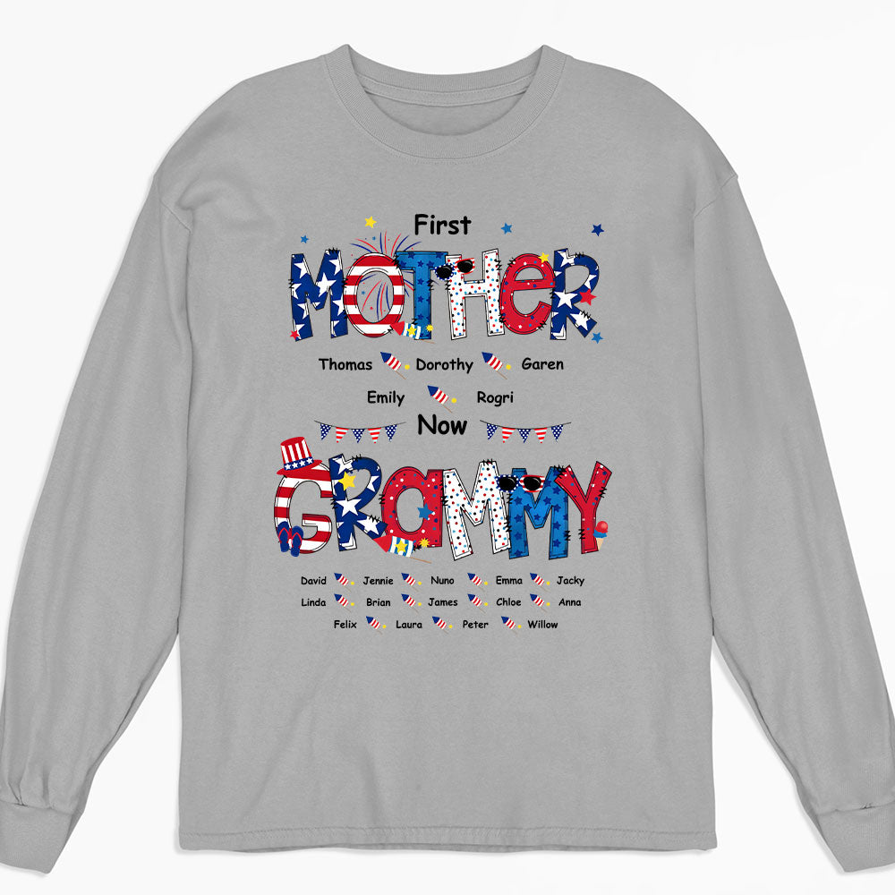 Happiness Is Being A Mom - Personalized Custom Long Sleeve T-shirt